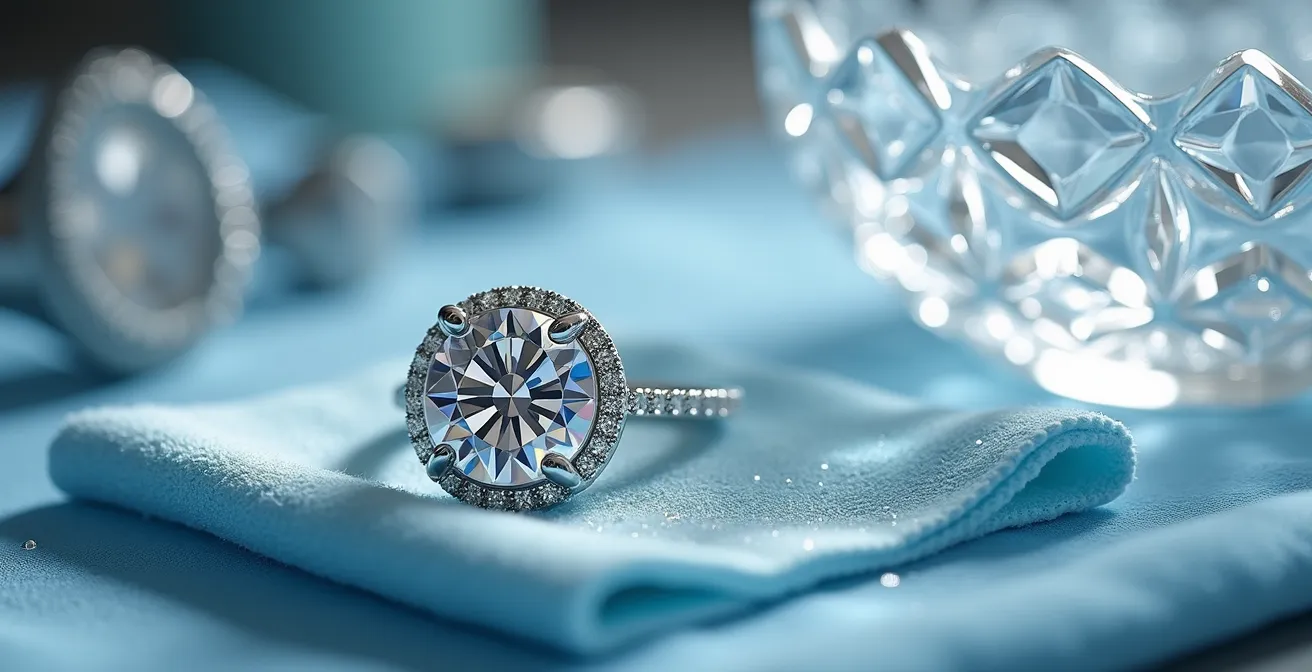 Schonende Reinigung von Diamantschmuck mit professionellen Werkzeugen