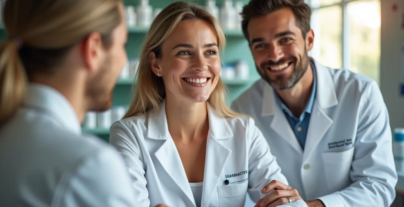 Professionelle Hautanalyse-Beratung in einer österreichischen Apotheke