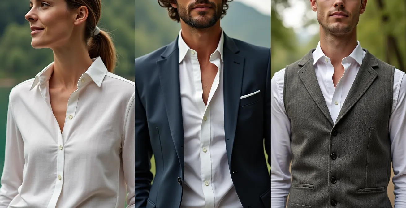 Stilvolles Leinenhemd in drei verschiedenen österreichischen Settings