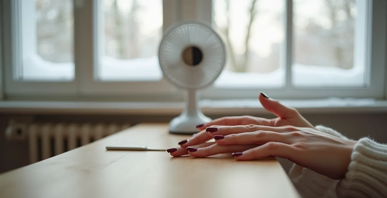 Professionelle Nagellack-Trocknungstechnik mit kühlem Luftstrom