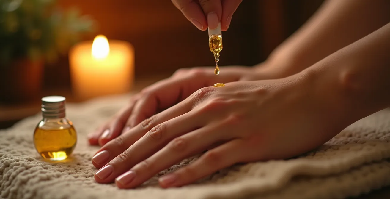 Entspannende Nagelöl-Massage als abendliches Pfleritual